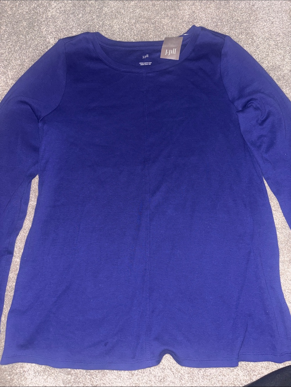 J. Jill Men's Long Sleeve Pima Crew Neck Tee